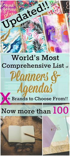 the world's most complete list of planners and agendas to choose from now more than 100