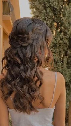 Senior Prom Hairstyles Long Hair, Braids Wavy Hair, Grad Hairstyles, Cute Prom Hairstyles, Formal Hairstyles For Long Hair, Inspo Hair, Hair Boy, Boy Hair