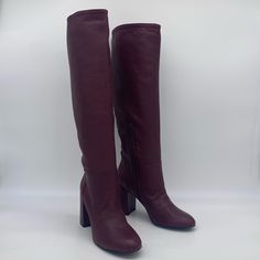 Agl Attilio Giusti Leombruni Soft Leather Boots In Maroon New From Nordstrom Size 8.5 Us/38.5 Eu Without Box Images Show Condition Product Details: Leather, No Appliqus, Solid Color, Zipper Closure, Round Toeline, Square Heel, Covered Heel, Leather Lining, Leather/Rubber Sole, Contains Non-Textile Parts Of Animal Origin. Soft Leather. Elegant Red Leather Knee-high Boots, Chic Red Leather Knee-high Boots, Red Knee-high Heeled Boots For Formal Occasions, Elegant Red Knee-high Boots, Red Leather Wide Calf Boots, Red Leather Knee-high Boots For Fall, Fall Boots With Red Sole And Closed Toe, Red Wide Calf Leather Boots, Chic Burgundy Block Heel Boots