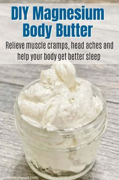 Diy Magnesium Lotion, Magnesium Lotion Recipe, Magnesium Butter, Homemade Lotion Recipe, Magnesium Cream, Diy Body Butter, Lotion Recipe, Body Butters Recipe