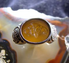 Sarder Intaglio Seal Ring Handmade Engraving with Heads of Lion and Ram. Sarder; 16x14mm; Size; 7US; 53EU; 17,5mm; Weight; about 5,15grams; Seal Ring, Signet Rings, Ring Handmade, Signet Ring, Handmade Ring, Bulgaria, Favorite Jewelry, Ram, Lion