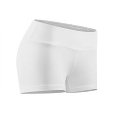 Features: 2.5" inseam | Breathable | Single Layer Construction | Lightweight | Quick Dry [Hyper-Stretch] | Model is 5’3”, 123lbs, 32C, 25” waist, 36” hips wearing size small top and small bottom. White Spandex Shorts, White Spandex, Spandex Shorts, Mini Shorts, Small Tops, Workout Shorts, Quick Dry, Spandex, Womens Shorts