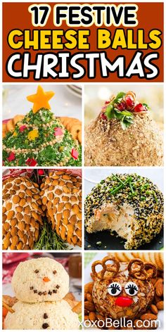 Christmas cheese ball recipes Ball Themed Appetizers, Best Cheese Ball Ever, Festive Italian Cheese Log, Blue Cheese Balls, Gluten Free Cheese Ball Recipes, Cheese Ball Vegetarian, Christmas Tree Shaped Cheese Ball, Christmas Tree Cheese Ball Recipes, Cheeseballs Recipes Easy Holidays