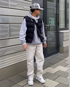 Winter Streetwear Outfits, Winter Outfits Men Streetwear, Outfits Quotes, Vest Outfits Men, Outfits Men Streetwear, Herren Style, Trendy Boy Outfits, Streetwear Fits, Mens Trendy Outfits