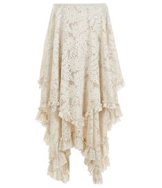 Originality Big Girls 7-16 Asymmetrical Hem Tired Maxi Skirt | Dillard's Lace Asymmetrical Skirt With Lace Trim, Asymmetrical Lace Skirt With Lace Trim, Lace Trim Asymmetrical Skirt, Long Lace Skirt, Big Skirts, Skirts Flowy, White Maxi Skirt, White Lace Skirt, Ruffle Maxi Skirt