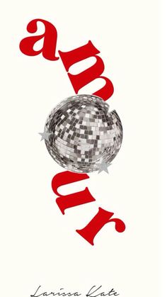 a poster with the words salsa on it and a disco ball in front of it