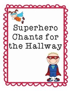 a red and white sign with the words superhero charms for the halfway boy on it