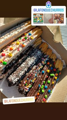 a box filled with lots of different types of candy bars and pretzel sticks