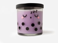 Boba Candles - Taro Milk tea Boba Tea Candle, Kawaii Candles, Kawaii Candle, Taro Milk Tea, Bookshelf Accessories, Kawaii Collection, Bubble Tea Boba, Coconut Candle, Coconut Wax Candles