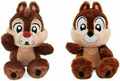 two stuffed animals that look like chipmuns with big eyes and one has a nose