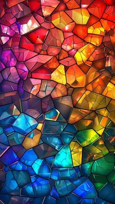 Mosaic Background Pattern, Colorfull Background Images, Stained Glass Wallpaper Iphone, Stained Glass Texture, Rainbow Branding, Stained Glass Wallpaper, Stained Glass Background, Polygon Design, Stain Glass Window Art