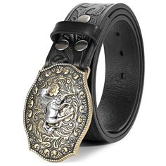 PRICES MAY VARY. Unique Carving Patterns: High quality mens western leather belt, exquisite oiledge craft, fit and comfort. Western-inspired leather buckle belt featuring embossed pattern adds the perfect touch to any pair of jeans, pants. Cowboy cowgirl belts for men and women. Removable Alloy Buckle: Snap system for interchanging buckles making it for anyone everyday use and different occasions: a country concert, cowboy theme birthday gathering, rodeo etc. Embossed cowboy belt leather fits th Luxury Men's Concho Belts, Western Leather Embossed Belt Buckles, Cheap Vintage Men's Belt Buckles, Luxury Western Style Men's Belts, Country Belts, Mens Belts Casual, Christmas Presents For Women, Western Belt Buckles Coolbuckles.biz, Cowboy Belt Buckles