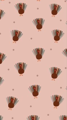 a turkey pattern on a pink background