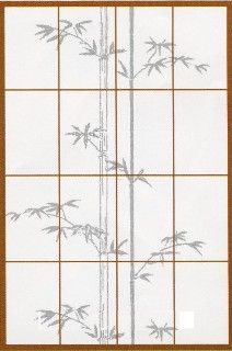 an image of a window with bamboo on it