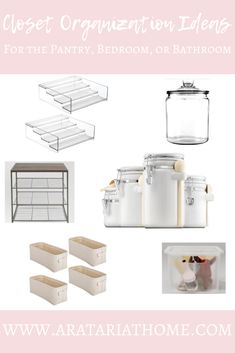 white kitchen organization ideas for the pantry, bedroom, or bathroom