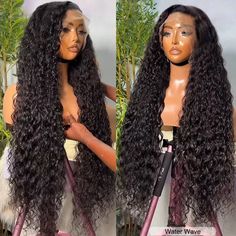 Long inches Wig Water Wave 6x5 13x4 Lace Frontal Wig Human Hair Wigs 26-36 Inches Water Wave Human Hair Wig, Wig Stand, Wig Human Hair, Frontal Wig, Closure Wig, Hair Quality, Long Wigs, Water Waves, Black Natural Hairstyles