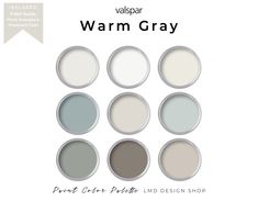 Home Paint Color Palette, Warm Grey Paint Colors, Valspar Paint Colors, Californian Bungalow, Warm Gray Paint, Coastal Paint, Home Paint Color, Behr Paint Colors, Valspar Paint