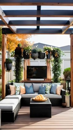 Outdoor Pergola Ideas with Tv Movie Night Outside, Outdoor Pergola Ideas, Outdoor Tv Ideas, Tv Mounting Ideas, Outdoor Television, Outdoor Tv Mount, Night Outside, Steel Gazebo, Tv Mounted