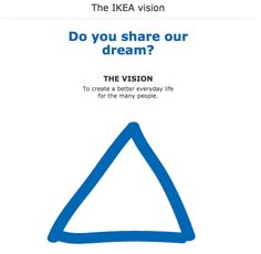 an advertisement for the ikea vision, which is designed to be used as a poster