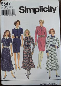 an image of women's dress sewing pattern