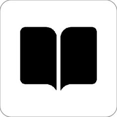 an open book icon on a white background