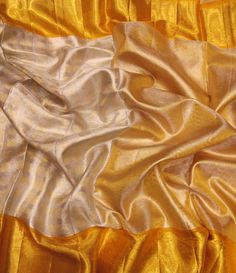 8861259452 Traditional Gold Saree Fabric, Gold Traditional Drape Raw Silk Fabric, Traditional Gold Embroidered Tussar Silk Fabric, Bollywood Gold Embroidered Tussar Silk Fabric, Luxury Gold Tussar Silk Pre-draped Saree, Wedding Saree Collection, Instagram Inspiration Posts, Kanchipuram Saree