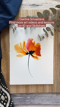 Close 2022, Watercolour Poppies, Ink Magic, Watercolor Videos, Loose Watercolour, Postcards Diy, Painting Flowers Tutorial, Learn Watercolor Painting, Watercolor Flowers Tutorial