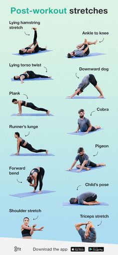 a poster showing the different poses and positions of people doing various yoga exercises on their stomachs