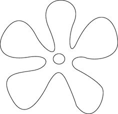 an outline of a flower with four petals