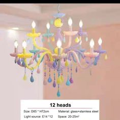 48217276023088|48217276055856|48217276088624 Bedroom Rainbow, Lustre Industrial, Rainbow Candle, Interior Design Themes, Pendant Light Design, Children Room, Rainbow Crystal, Modern Chandelier, Color Crystal