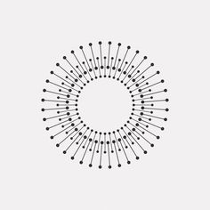 a circle made up of dots and lines