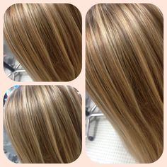 Straight Blonde Hair Highlights, Dark Blonde With Copper Highlights, Honey Blonde Chunky Highlights, Highlight Lowlight Blonde, Hair Blonde Highlights Lowlights, Hair Highlights And Lowlights, Hair Color Caramel