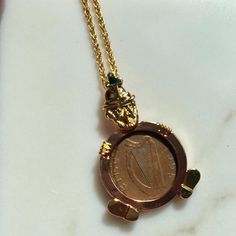 Authentic National Historic Society Irish 1995 Penny. 22k Chain Length Just Short Of 12" Brand New Item, Never Worn. Comes In Black Jewelry Case. Penny Necklace, Bold Statement Necklaces, Kendra Scott Necklace, Royal Blue And Gold, Citrine Pendant, Silver Necklace Statement, Gold Choker Necklace, Brighton Jewelry, Black Jewelry