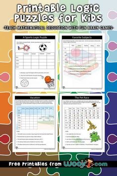 printable puzzles for kids to practice their math skills