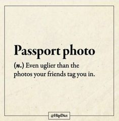 the words passport photo are written in black on a white background with a square frame