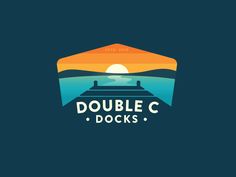 the logo for double c docks, which is located at the end of a pier