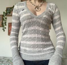 Abercrombie And Fitch Outfits, Abercrombie And Fitch Outfit, Cable Knit Sweater Outfit, Vintage Abercrombie And Fitch, Abercrombie Sweater, Digital Wardrobe, Y2k Abercrombie, Vintage Hollister, Knit Sweater Outfit