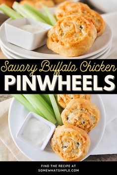 this savory buffalo chicken pinwheels recipe is so good and easy to make