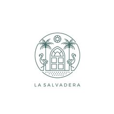 the logo for las salvadora, a mexican restaurant that serves local cuisines and drinks