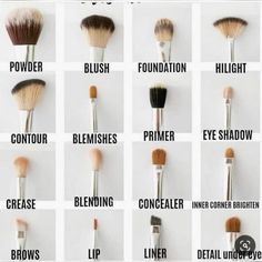 Eye Makeup Brushes Guide, Foundation For Oily Skin, Eye Makeup Brushes, Natural Make Up, Makeup Tips For Beginners