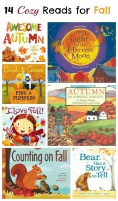 four different books for fall with the title, 4 cozy reads for fall written below