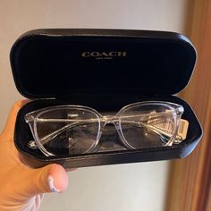 Brand New, Never Used! Used For Prescription Glasses. Box Is A Bit Damaged From Shipping But Glasses Are Untouched! Price Is Originally $189. Frame Color: Crystal Frame Shape: Pillow Frame Material: Acetate Frame Size: Xl (54/16/140/40) Crystal Frame, Coach Accessories, Prescription Glasses, Frame Sizes, Color Crystal, Sunglasses Accessories, Women Accessories, Crystals, Frame