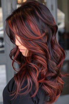 Cherry Brown Hair, Reddish Brown Hair Color, Dimensional Hair Color, Brown Hair Color Shades, Gothic Hair, Reddish Brown Hair, Strawberry Blonde Hair Color, Autumn Hair, Aveda Color