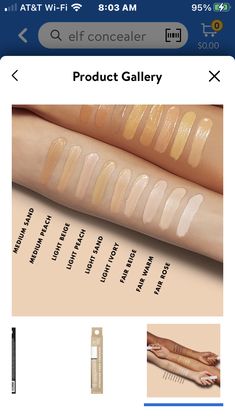 Elf Camp Concealer, Elf Concealer Swatches, Elf Concealer Shades, Elf Hydrating Concealer, Hydrating Concealer, Eye Concealer, Light Peach