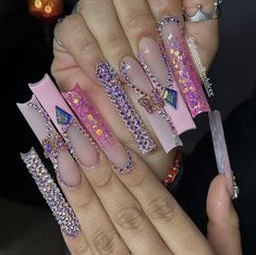 Fake Acrylic Nails, Licensed Cosmetologist, Super Cute Nails, Punk Nails, Girly Acrylic Nails