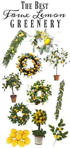 the best fake lemon greenery