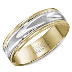 two tone gold and silver wedding band