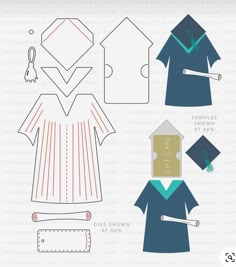 the paper doll is wearing a graduation gown