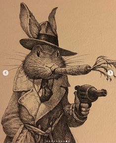 William Joyce Illustrations, William Joyce, Im Waiting, Rabbit Eating, Japon Illustration, Humphrey Bogart, Bunny Art, Dessin Adorable