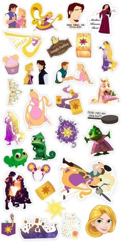 disney princess stickers are shown here